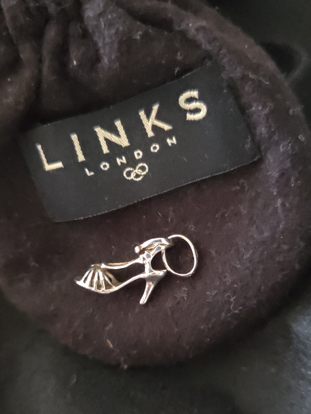Retired Vintage Links Of London Sterling Silver Strappy Heel Shoe Charm